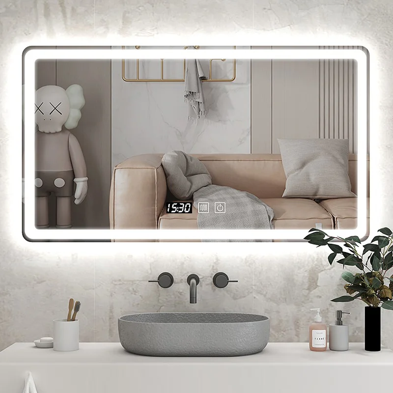 Customized shower room bathroom mirror led mirror fogless wall mirror decoration