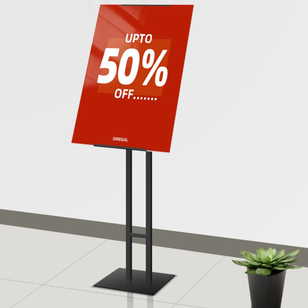 Portable Adjustable Poster Stand Advertising Metal Sign Display Holder Menu Stand For Shopping Malls