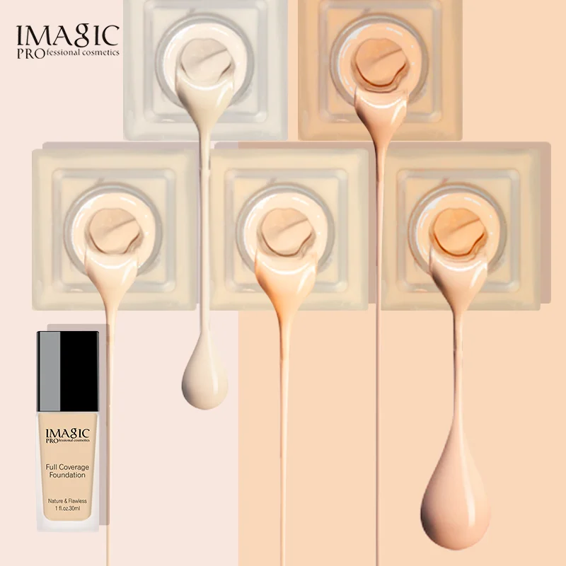 IMAGIC Newly High End Makeup Light Style Liquid Foundation For Face With 5 Colors Option