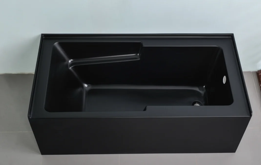 Hot sale Economic American popular 3 walls one piece style resin skirted bath tub  alcove acrylic bathtubs