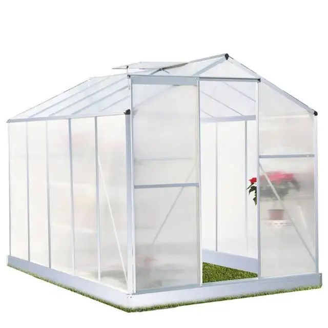 double-door polycarbonate strong garden greenhouse  green house