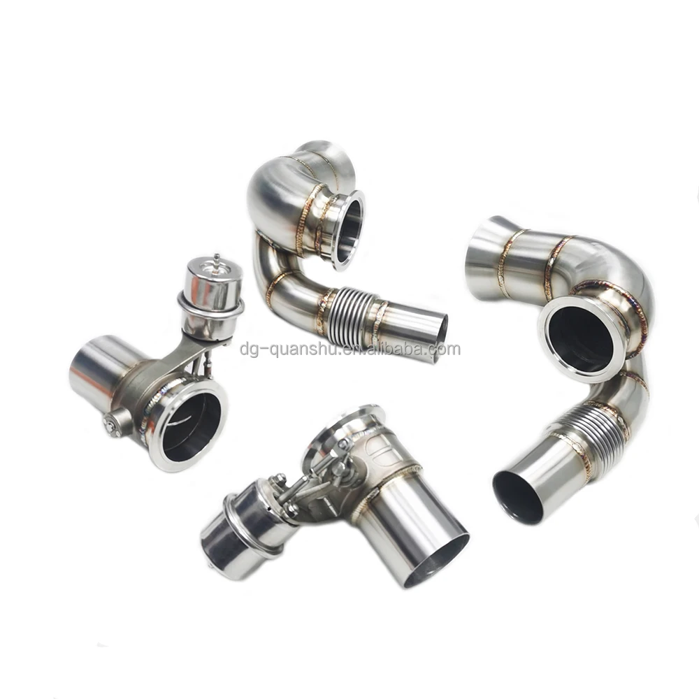 Side Muffler Bypass Pipe For Porsche 911 991 991.1 991.2 GT3 GT3 RS Stainless Valve Version