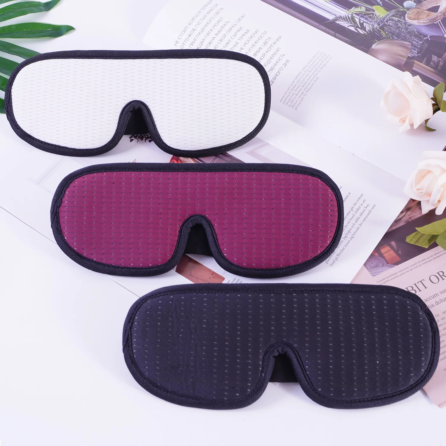 High quality Portable travel eye shadow nap sleeping mask eye cover soft eyes relaxation breathable exercise mesh 3D sleep mask