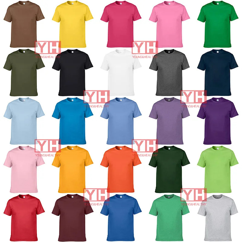 New Arrival Rts Huge Stock Blank T-shirts Custom Logo Men's T-shirt Competitive Price High Quality 100% Cotton Casual Adults
