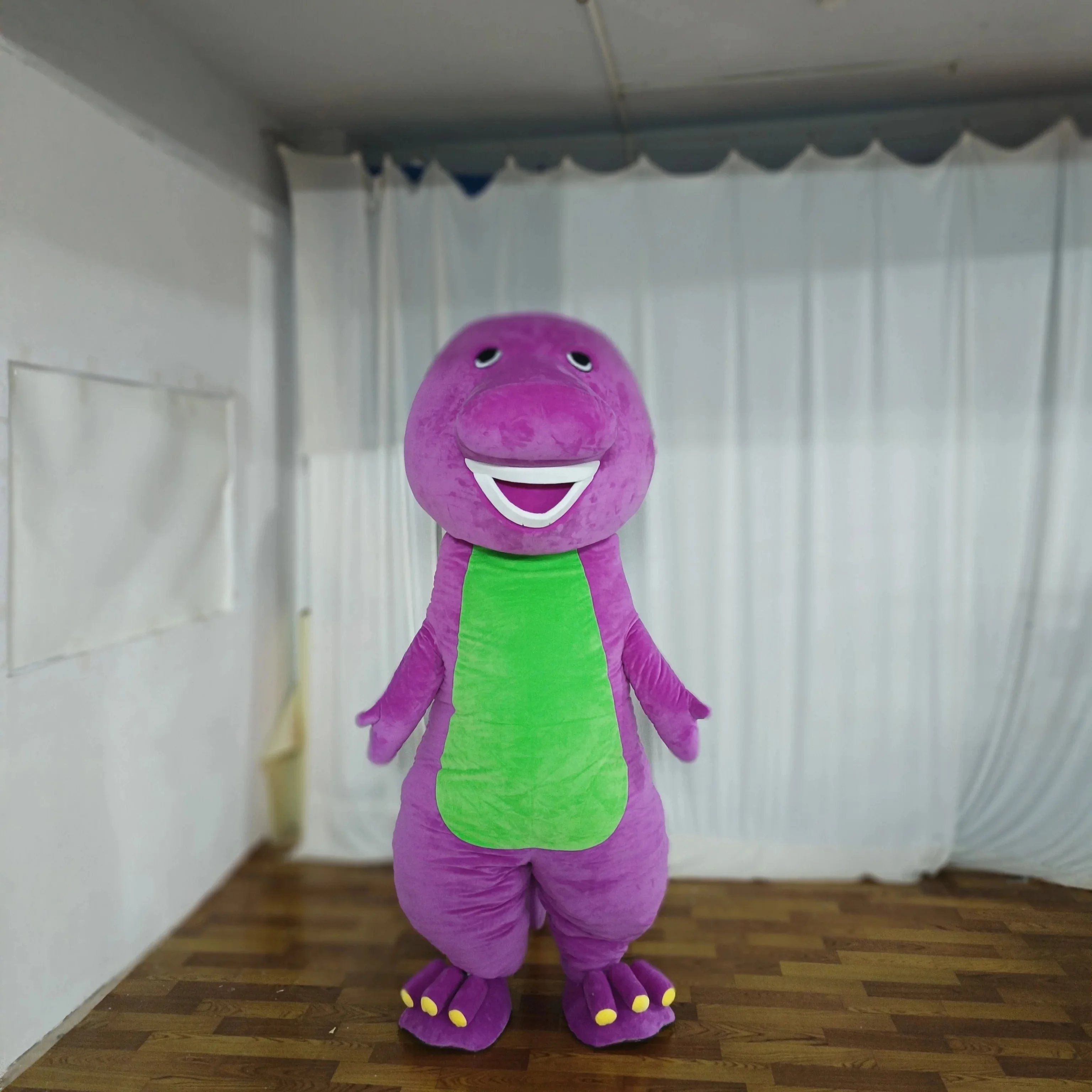 Funtoys MOQ 1 PCS Cosplay Custom Adult Size Dinosaur Plush Cartoon Barney Mascot Costume for Sale