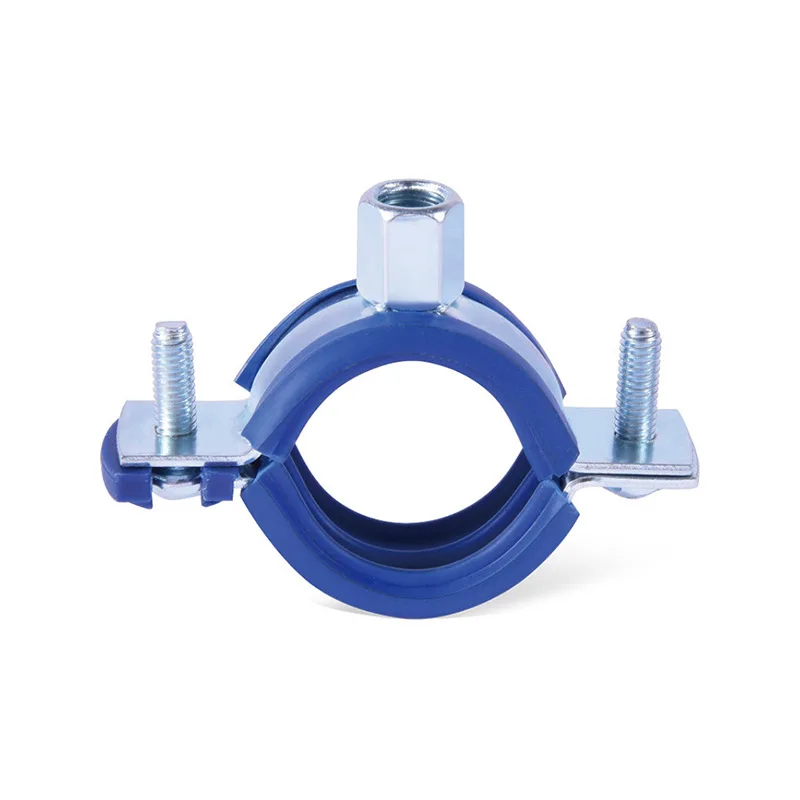 Heavy Duty Pipe Clamp With Rubber Reinforced Rib Professional Hanging Galvanized Hose Clamp Metal Aligne Pipe Clamps