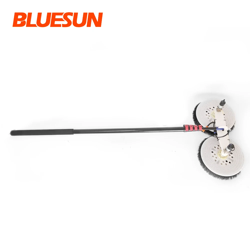 Solar Panel Cleaning Dry Water Washing Machine Automatic Brush With 3.5m 5.5m 7.5m Telescopic Handle