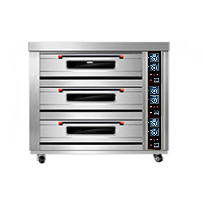 Manufacturer Commercial Oven Industrial Baking Machine Electric Gas Single Deck Trays Bakery Bread Deck Oven With Steam