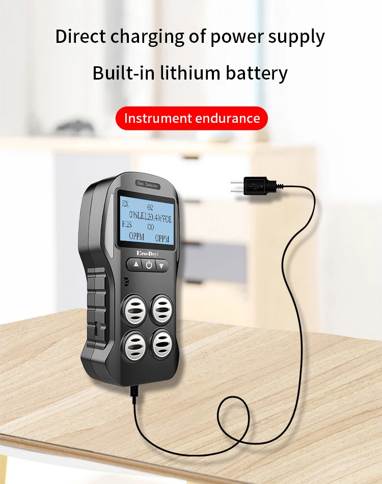 Ecodeyi Smart Natural So2 Co used vehicle exhaust 4 Gas Detector analyzer