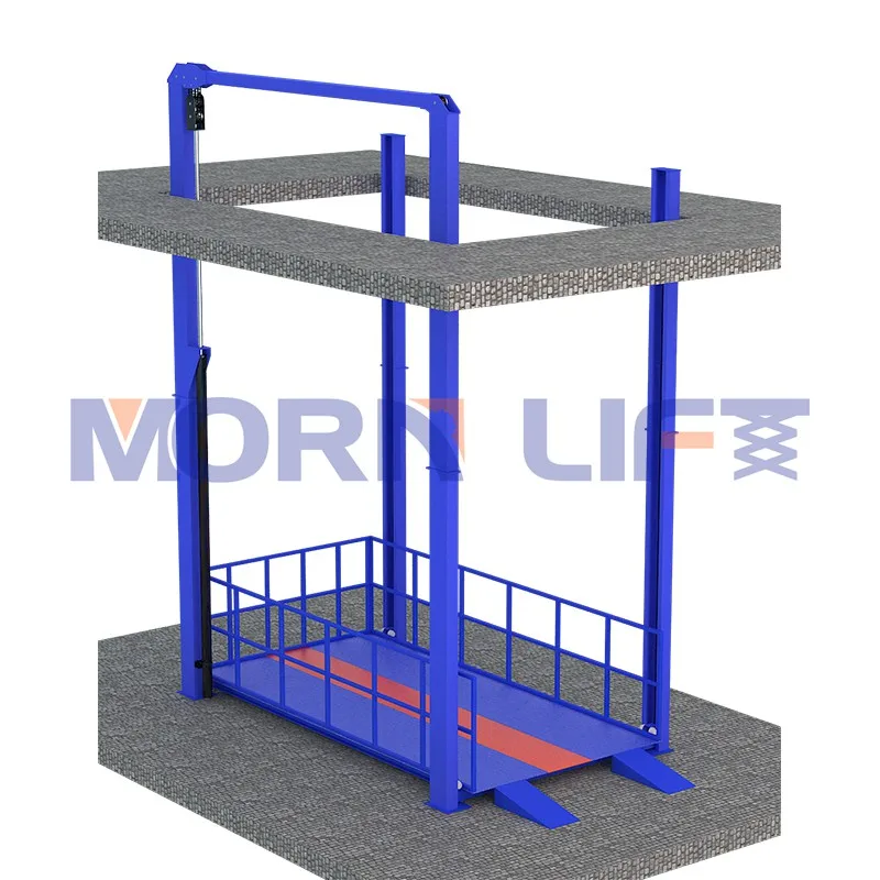 MORN car hoist 4 post elevator four post car elevator lift for vehicle vertical transportation