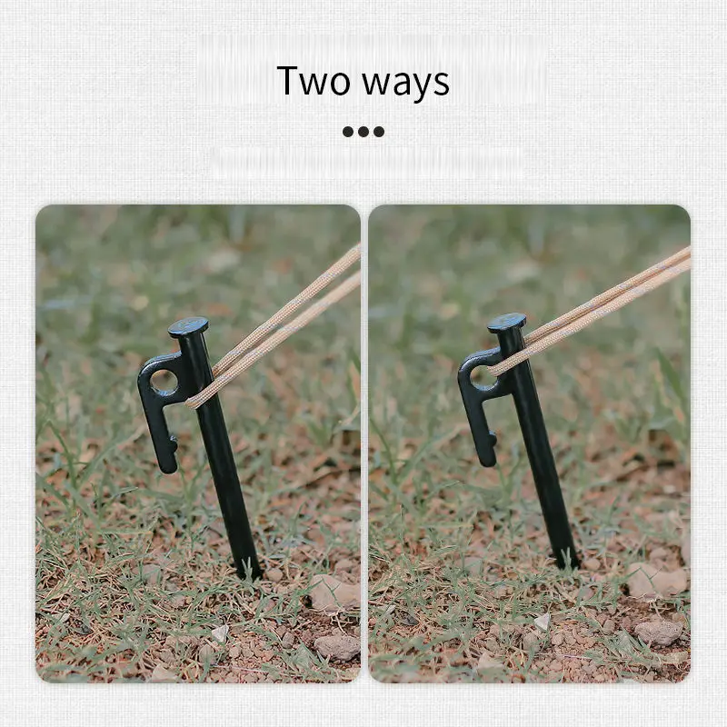 Wholesale factory delivery Outdoor Camping Tent Stakes Heavy Duty 25/30/40 cm Steel Tent Pegs Hiking Travel Tent Nails