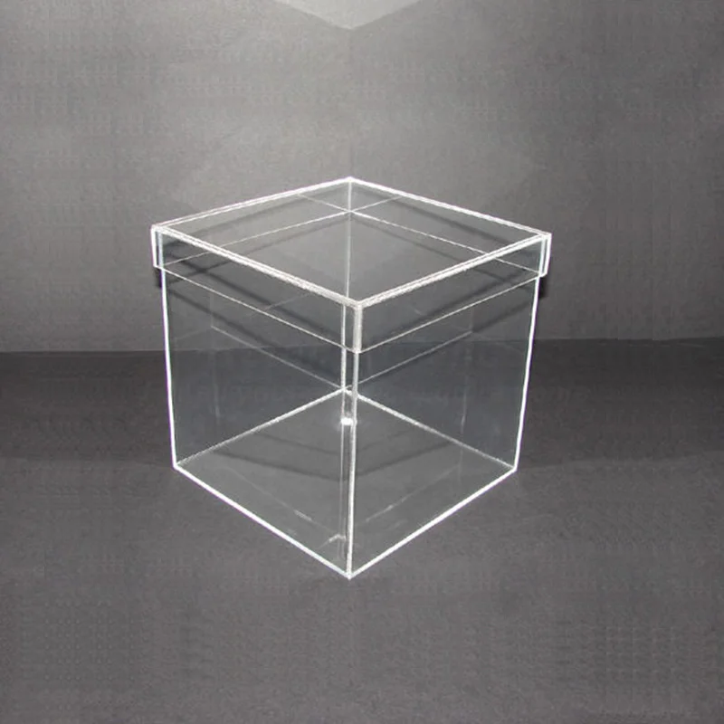 Clear small Acrylic box PMMA Display Case With Lid/Cove for wholesale