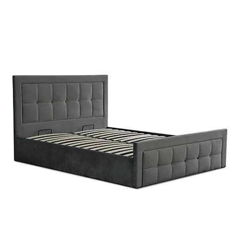Dior Modern Contemporary King-Size Ottoman Bed with Soft Velvet Upholstery & Home Storage Bed Up-Holstered Feature for Bedroom