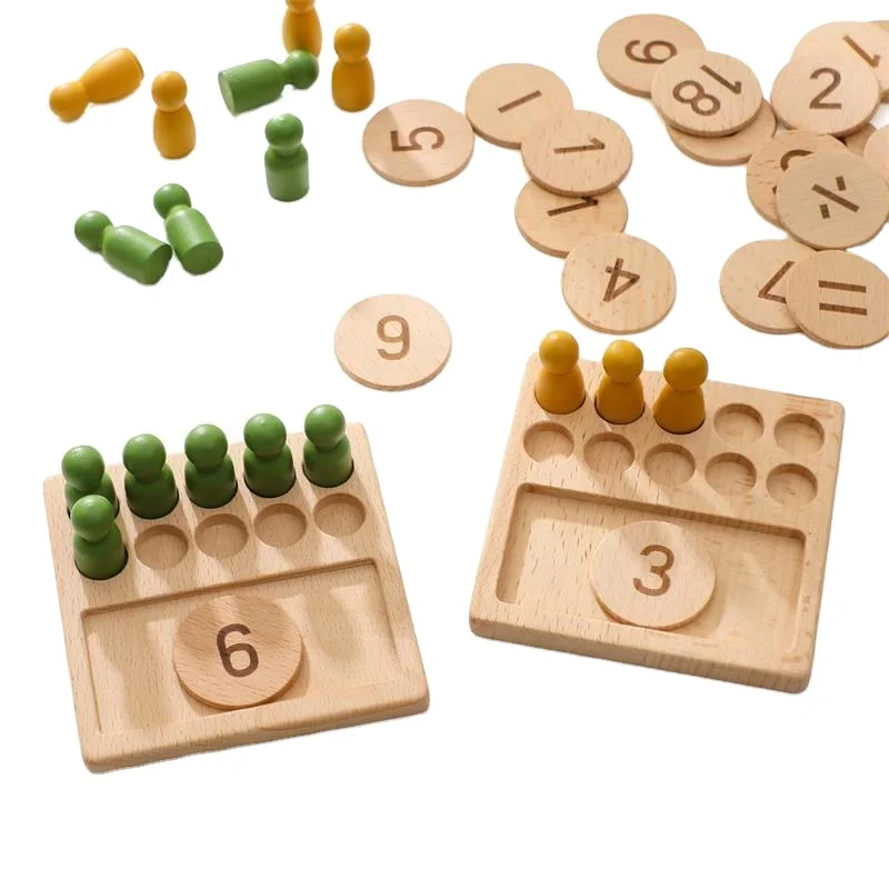 2024 New Arrival Wooden Math Counting Montessori Toys Preschool Early Learning Educational Toys for Kids Toddlers