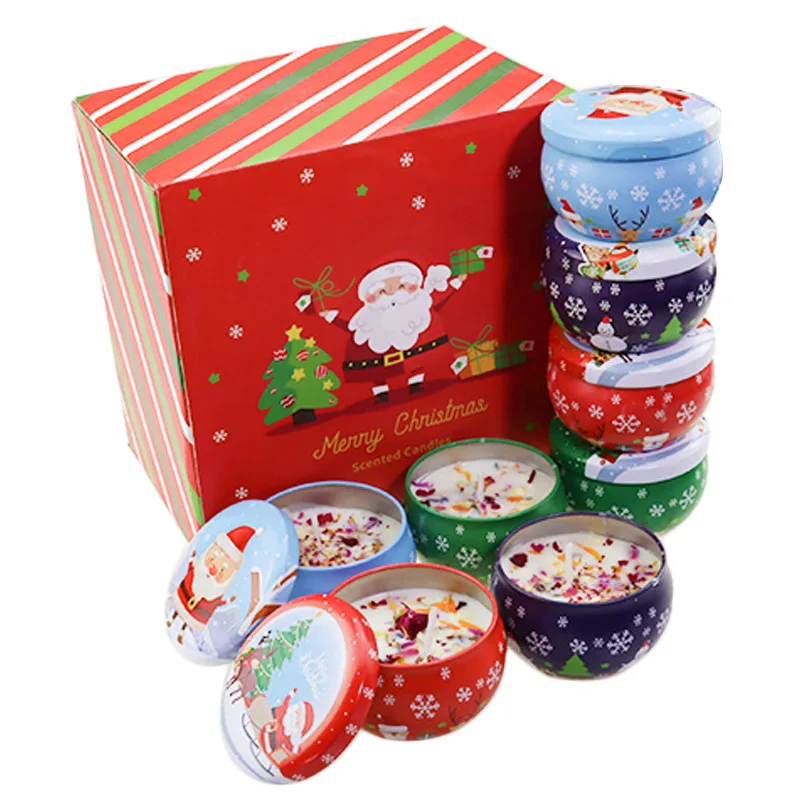 Christmas gift set of aromatherapy candles soy wax plant essential oil deodorant scented candles