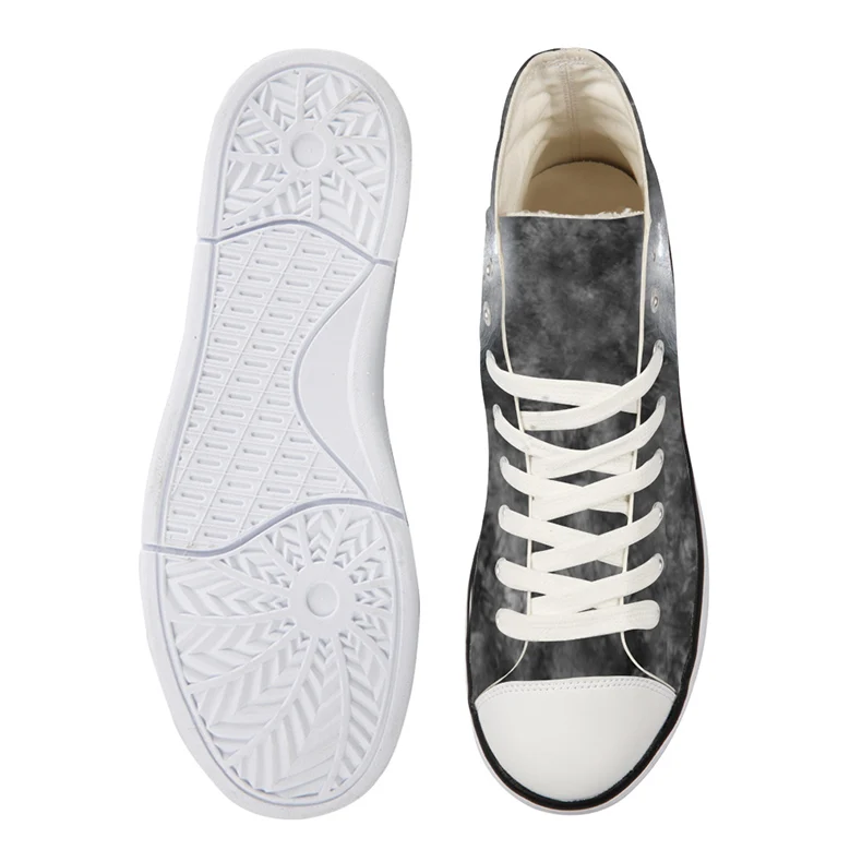 
Custom Women High Top Vulcanize Shoes 3D Elephant Printed High-top White Canvas Female Leisure Shoes For Student Girls 