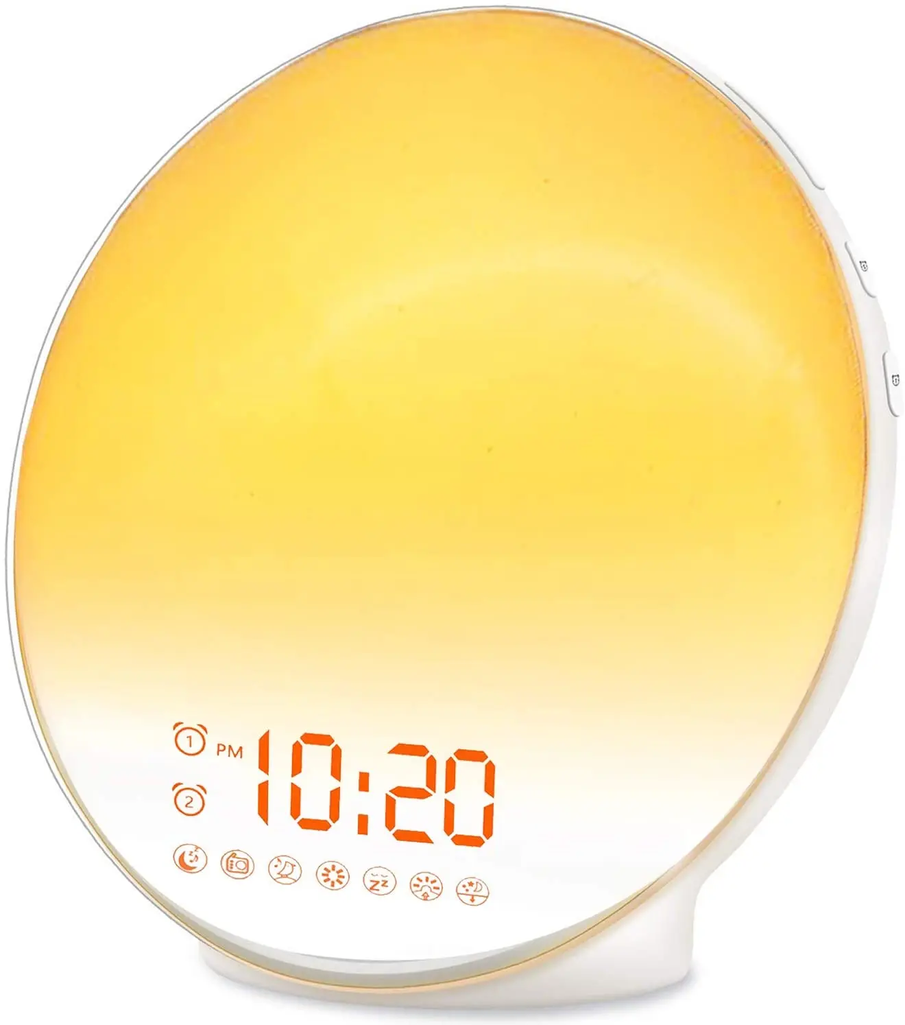 Kids Adults Smart Heavy Sleepers Sleep Aid Dual Alarms Snooze Nightlight Daylight Wake Up Light Sunrise Alarm Clock Ideal Gift