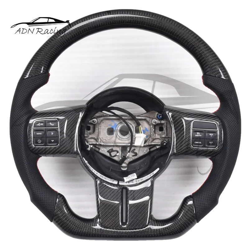 2011-2018 For JEEP Wrangler JK Black Carbon Fiber Steering Wheel
