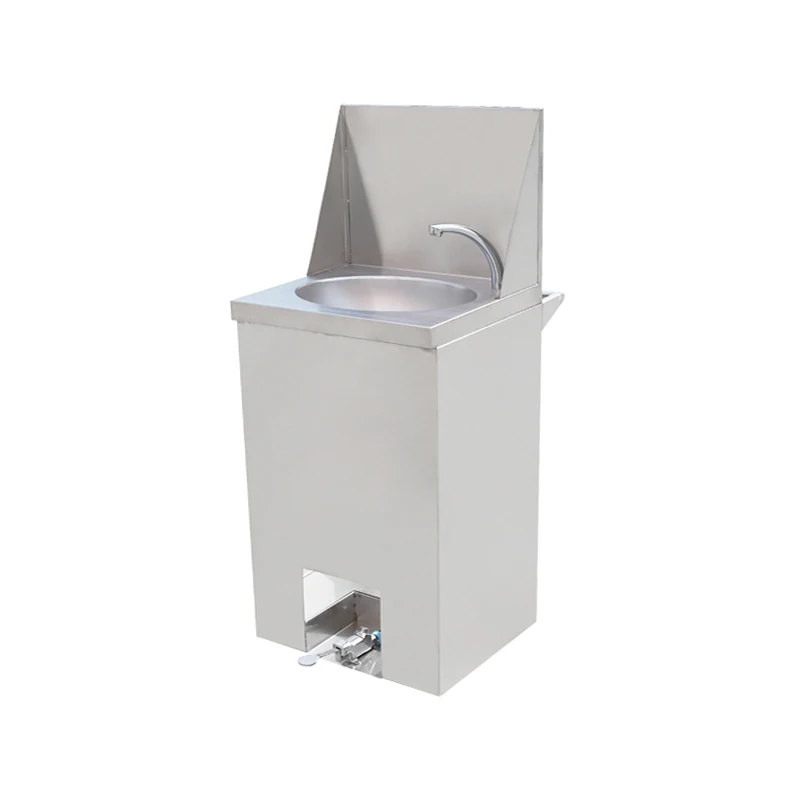 304 stainless steel foot wash tank between disinfection and purification pool