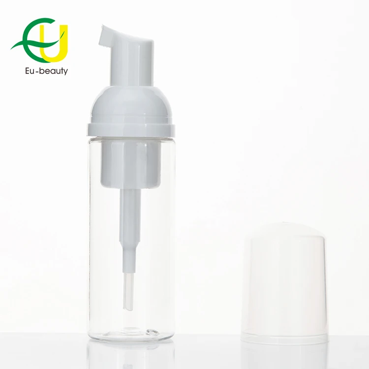55ml 60ml Plastic Spray Foam Pump Bottle For Soap Shaving Foam Pet Bottle