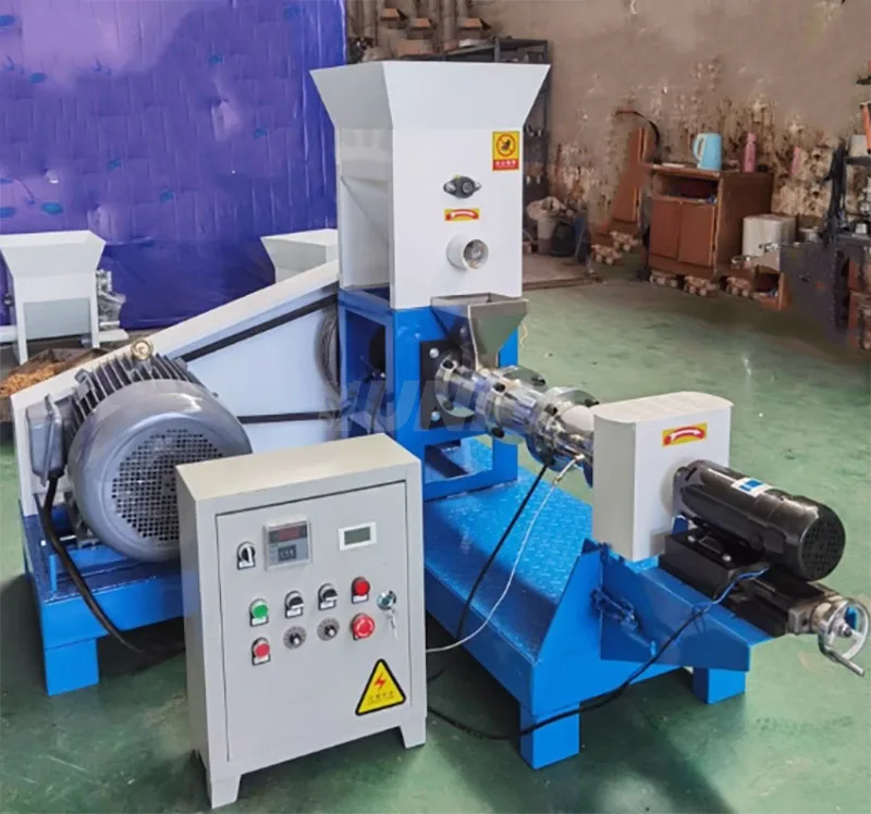 Factory Floating Fish Feed Pellet Machine Price / Fish Feed Making Machine / Dog Feed Extruder For Pet Feed With Twin Screw