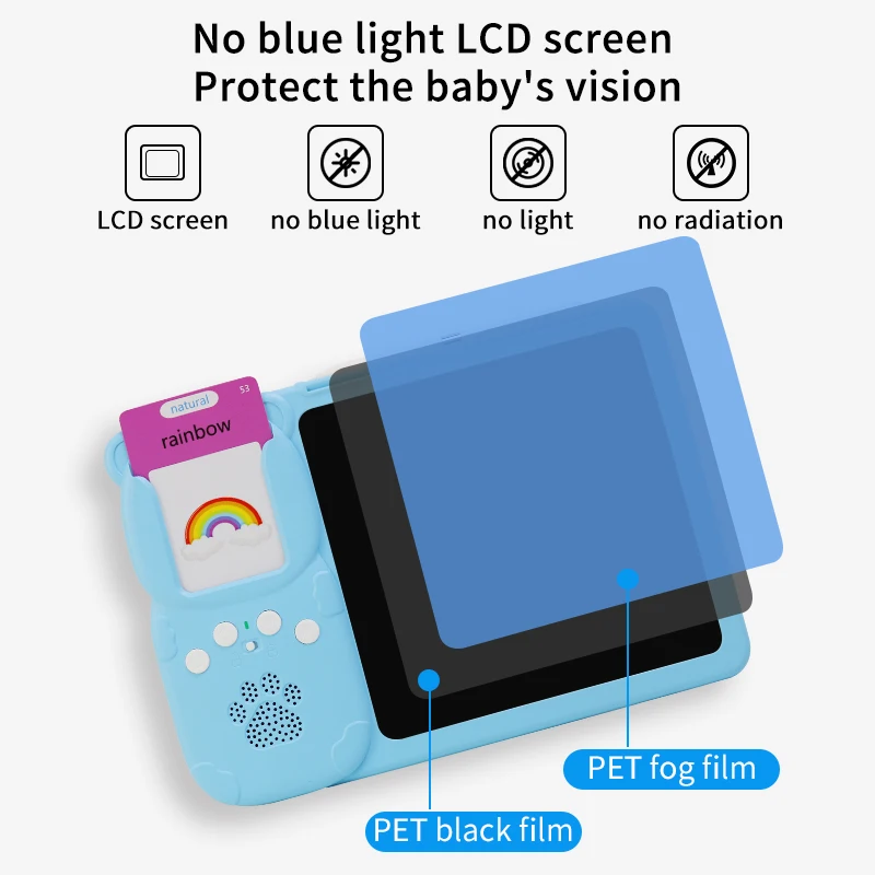 Factory Electric Colorful Doodle Writing Tablet Memo Talking Flash Cards Learning Toys  LCD Pad Drawing Digital  Magic Kid