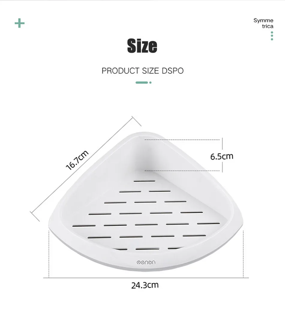 Bathroom Organizer Shelf Wall Mounted Triangular Corner Shelf Shampoo Cosmetic Storage Rack Kitchen Shelf Bathroom Accessories