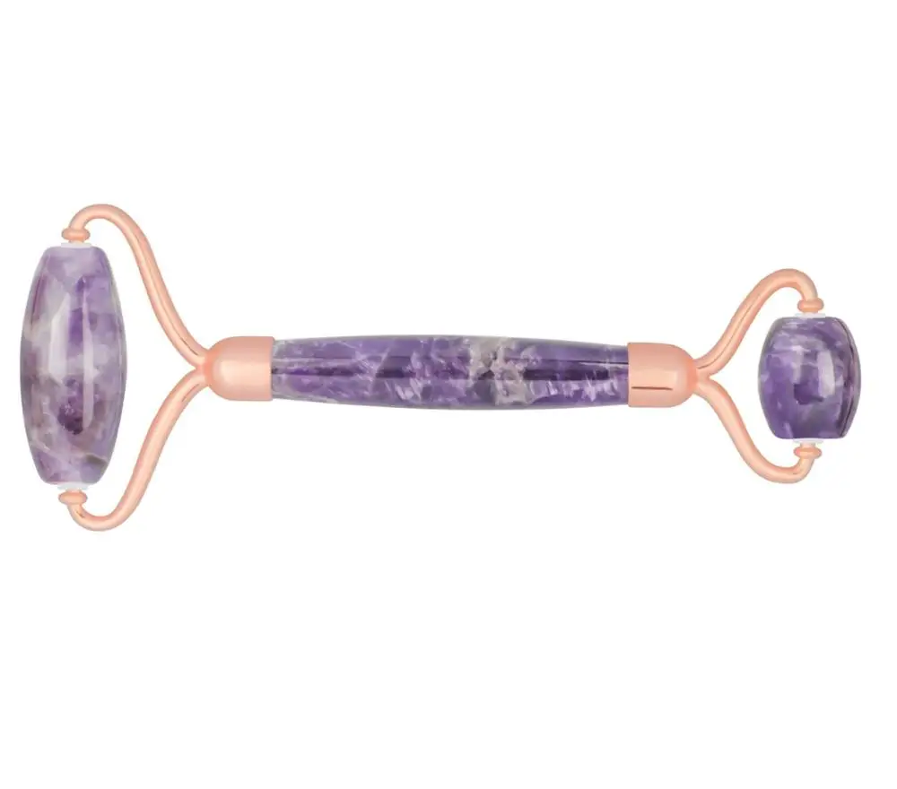custom logo OEM amethyst roller natural amethyst roller natural