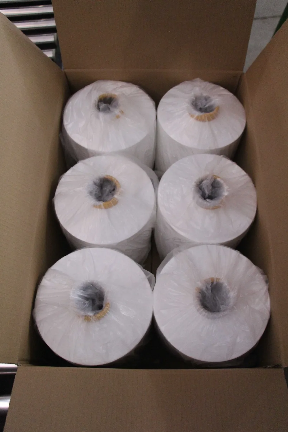 GRS Recycled Polyester DTY 75D  Raw White Yarn 75D/72F SIM HIM Polyester Textured Yarn For Warping