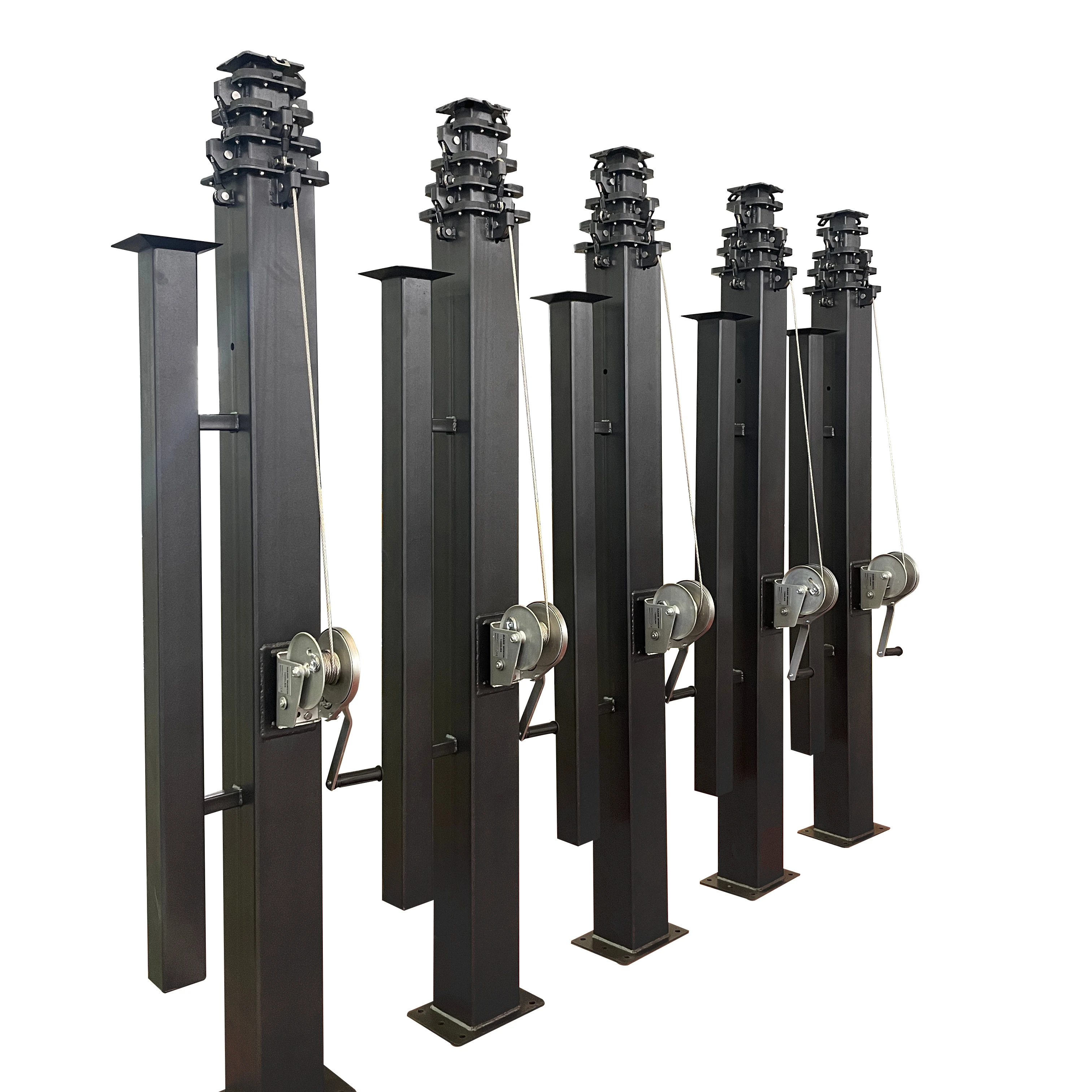 Cheap Antenna Mobile Tower Steel Hand Winch Telescopic Mast