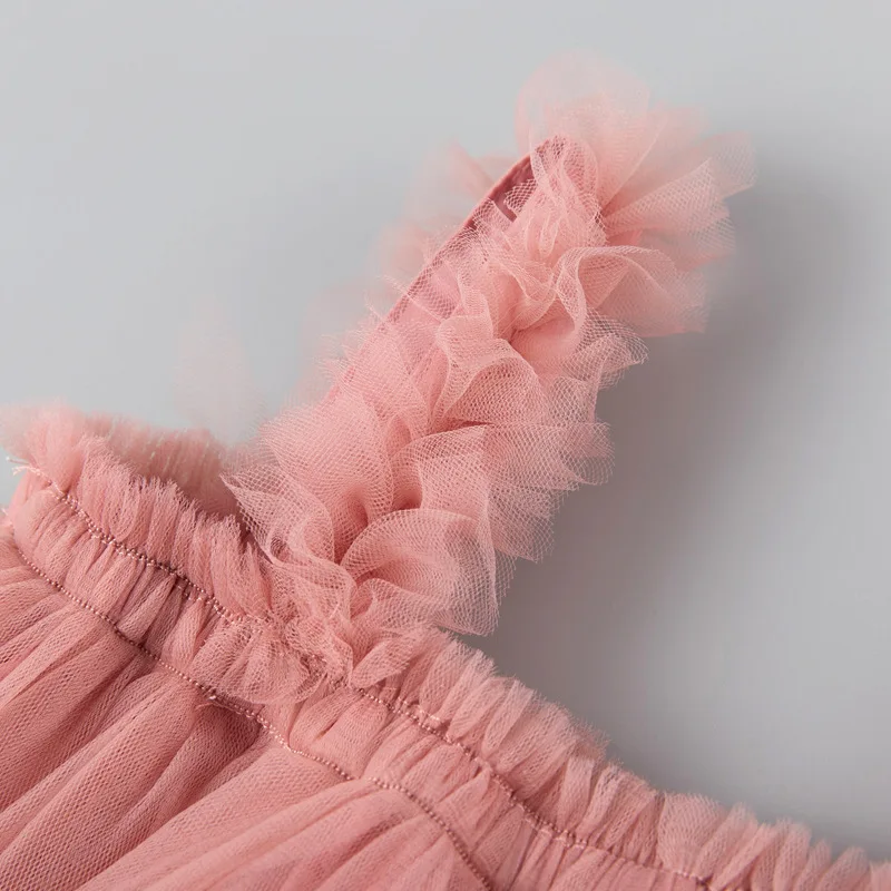 Wholesale baby clothes tulle fabric kids summer baby dresses 12 months