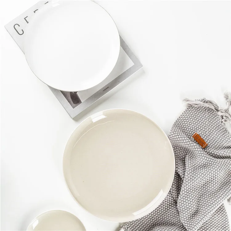Personalized best quality daily use item dinner set elegant ceramic charger plate for home decor
