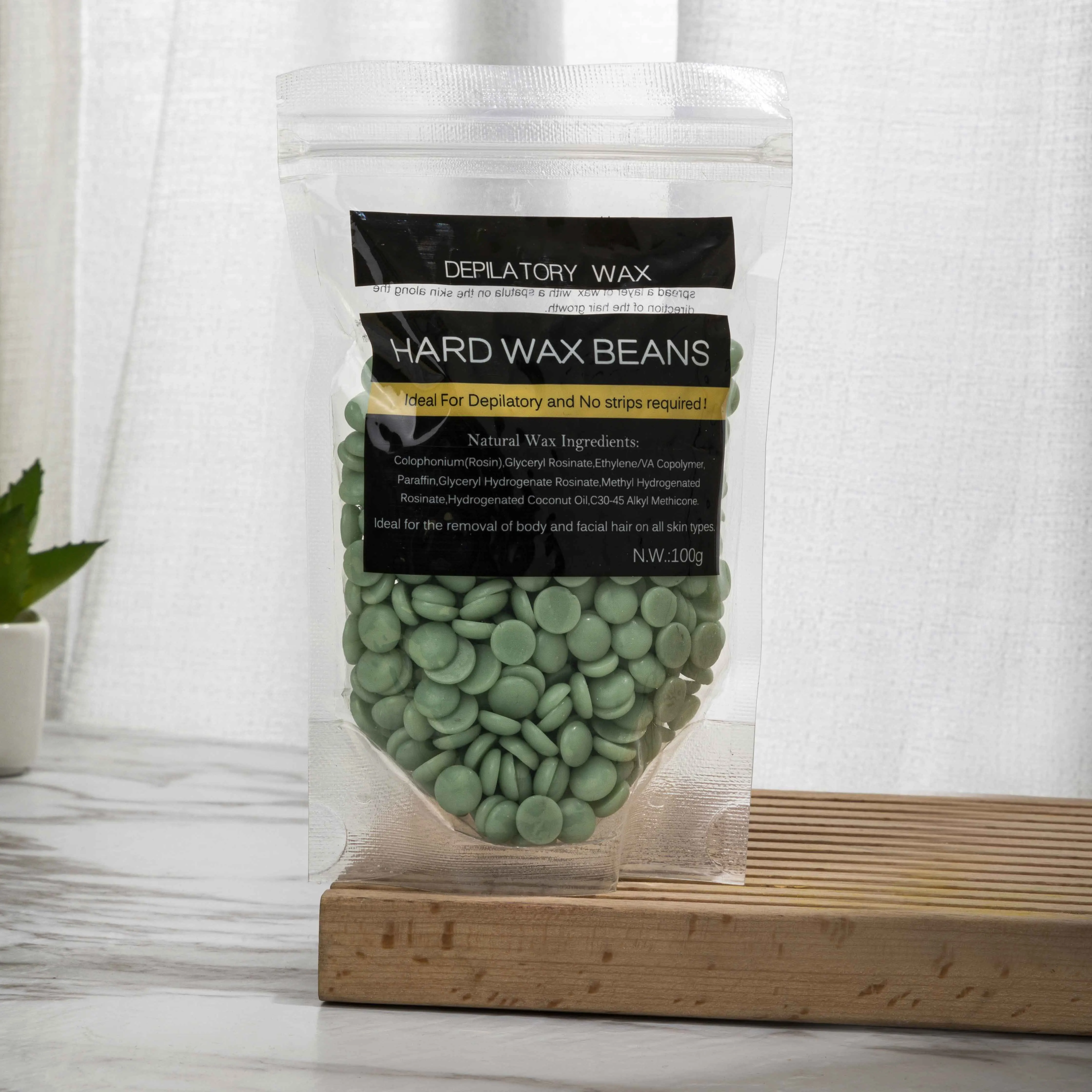 Private Label Bulk Organic Soft Blue Sugar Armpit Hair Removal Wax Bean Beads Waxing Supplies