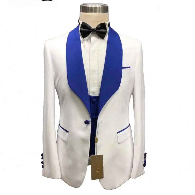 
Fashion Pinstripe Tuxedo Mens Coat Pant Designs 3 Piece Wedding Suits for Men 