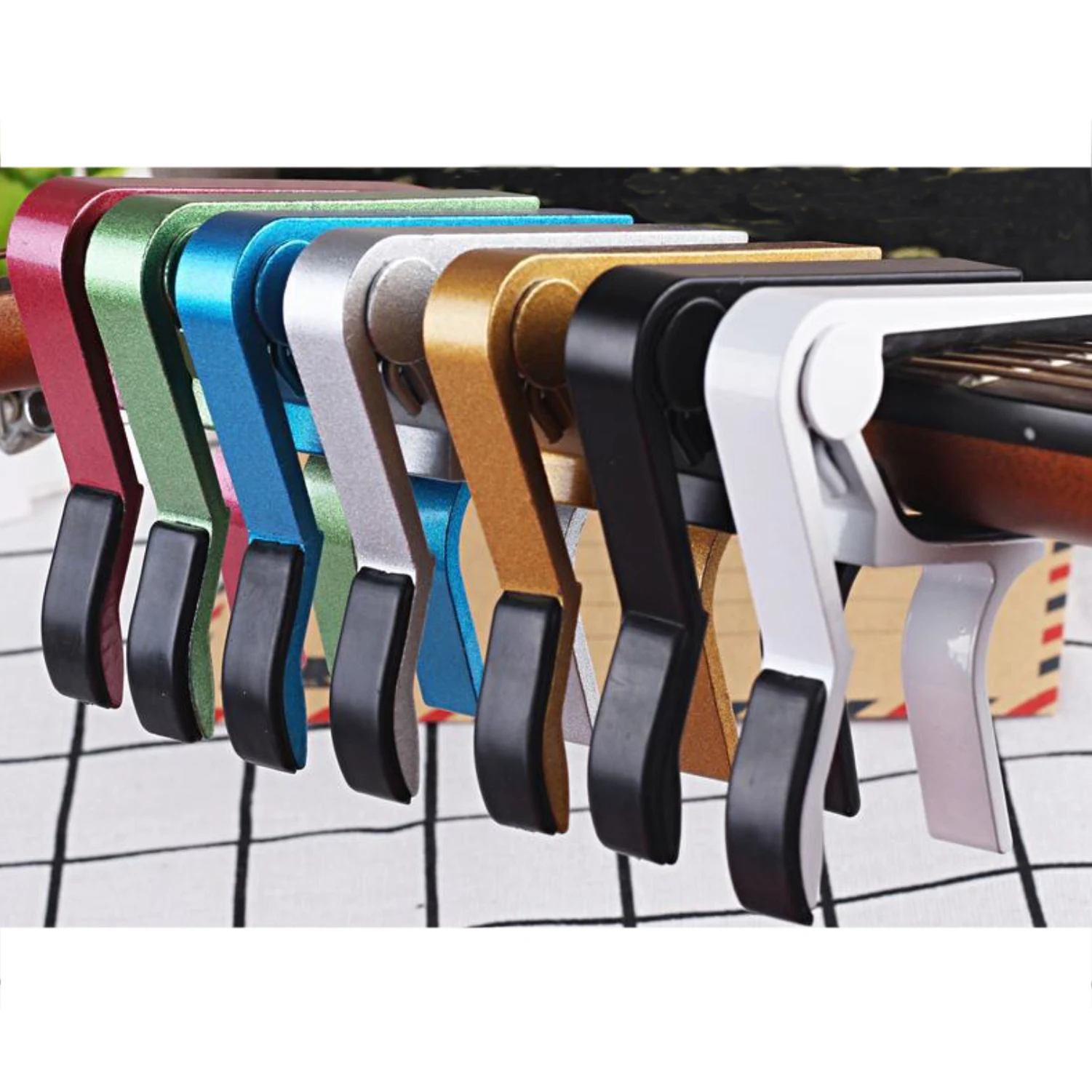 High Quality Aluminium Alloy Metal New Color Guitar Capo Quick Change Clamp Key Acoustic Guitar Capo For Tone Adjusting