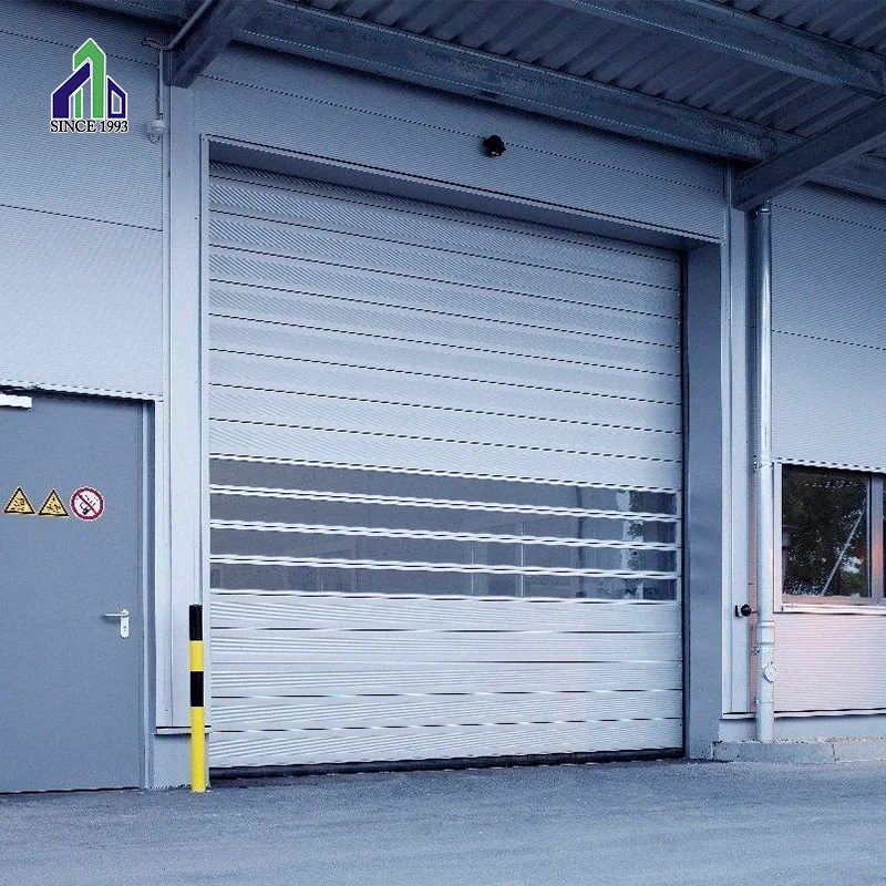Jianda High Speed Insulated Electric High Speed Roll up Doors Aluminum Rail Track Shutter Heavy Duty Wind Resistence Industrial