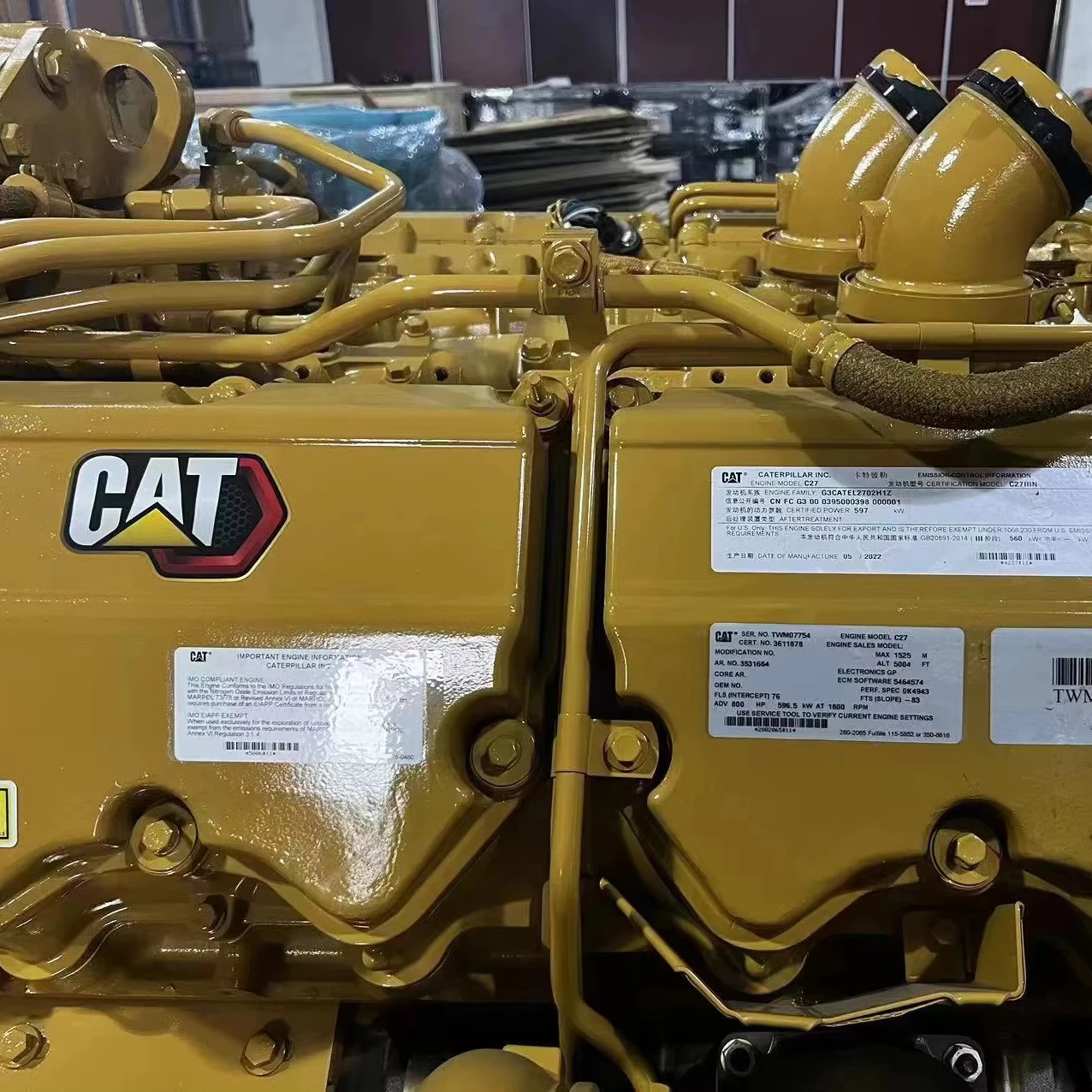 industrial diesel engine assembly CAT C27 engine for for CX35-P800-C27 petroleum power train