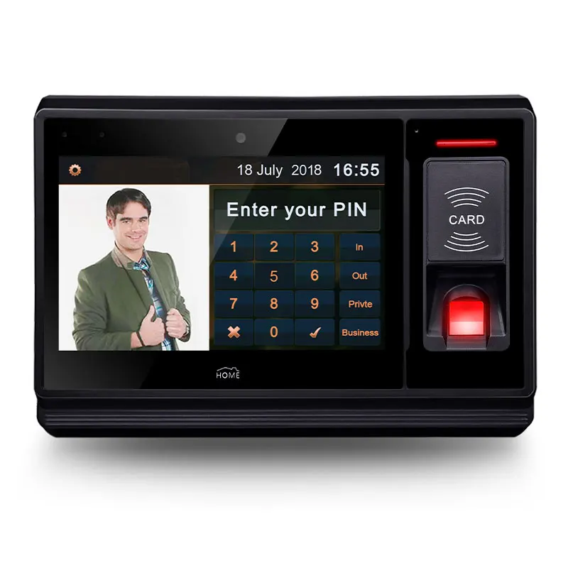 Biometric Fingerprint Reader time clock Employee Time Tracking Time Recording Machine