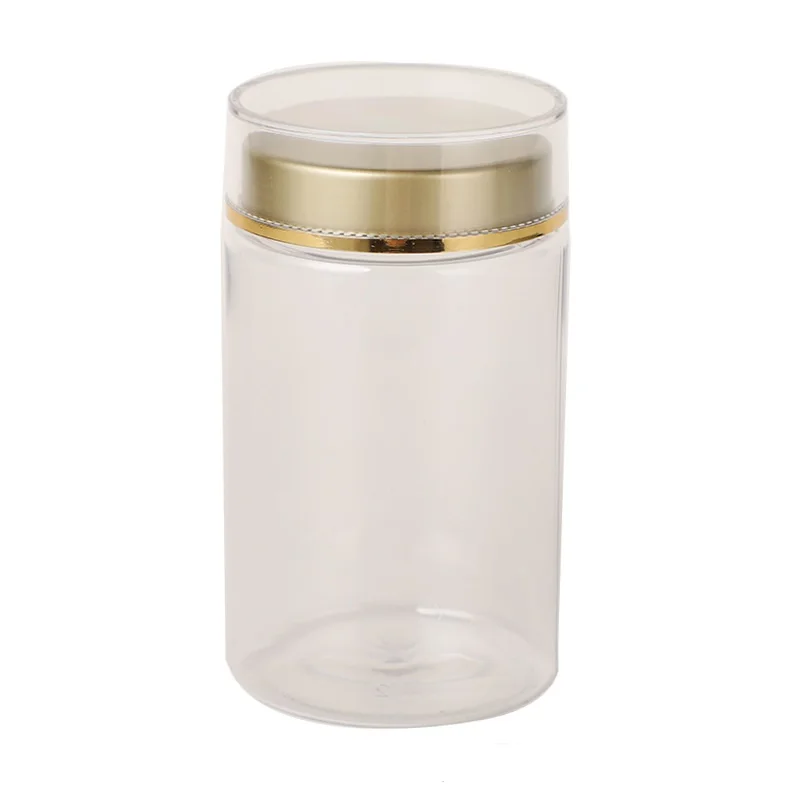 Transparent PET thickened high-end health product jars Spore powder Dendrobium ginseng pots medicinal material packaging cans