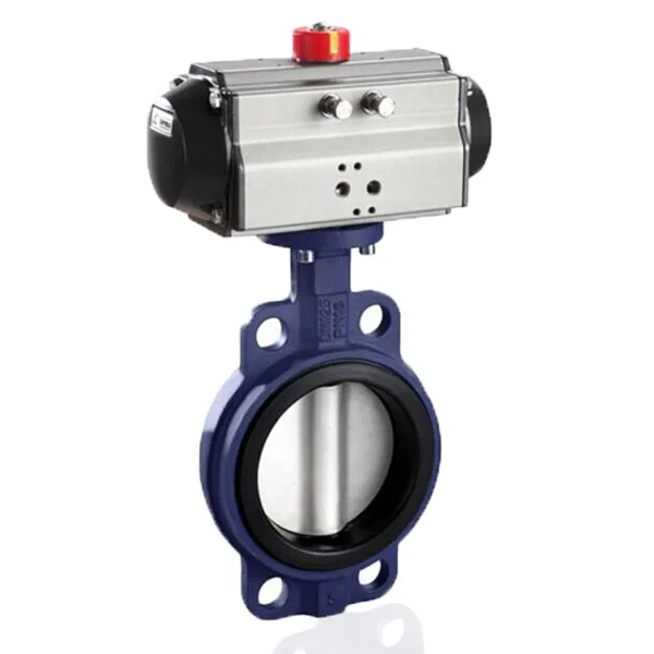 DN100 DN80 вафли 4 inch ЧУГУН двойного действия пневматический привод заслонки PN16 EPDM сиденья