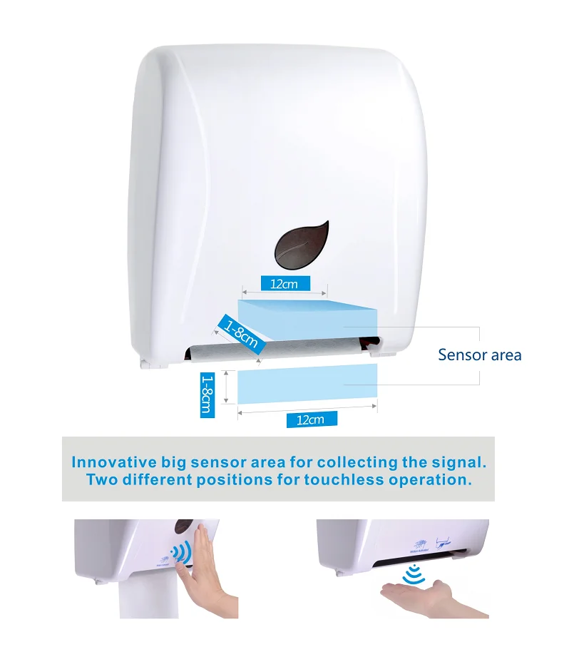 New Wall Mounted Automatic Touchless Hand Free Motion Activated Toilet Tissue Roll Paper Towel Dispenser
