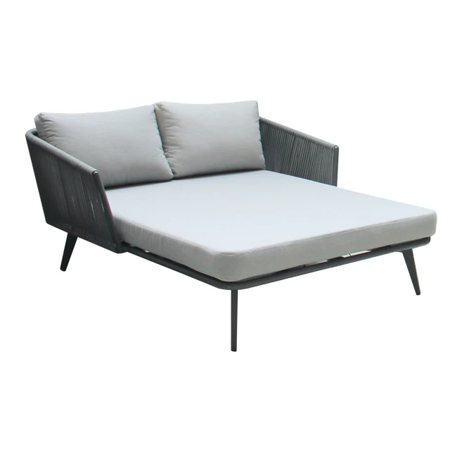 Сперма материал угловой диван-кровать мебель для гостиной диван дизайн Алюминиевый простой современный секционный диван на открытом воздухе 1pc / 1ctn