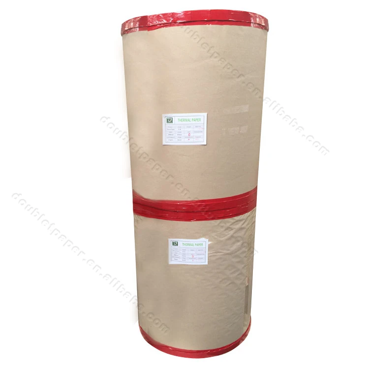 55gsm 65gsm 70gsm Jumbo термобумага Рулон 400/795/875 мм кассовый Джамбо рулон банка сырье широкий