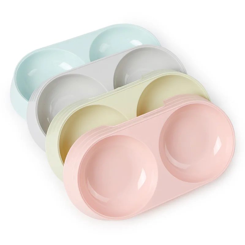 Wholesale Stainless Steel Pet Double Bowl Dogs Drinking Dish Feeder Kitten Cats Food Water Bowls