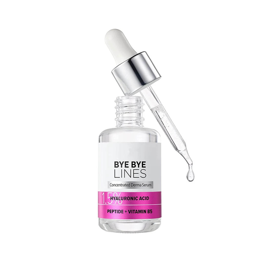 2022 Private Label  Bye Bye Lines  Vitamin C Serum For Face With 1.5% Hyaluronic Acid Serum