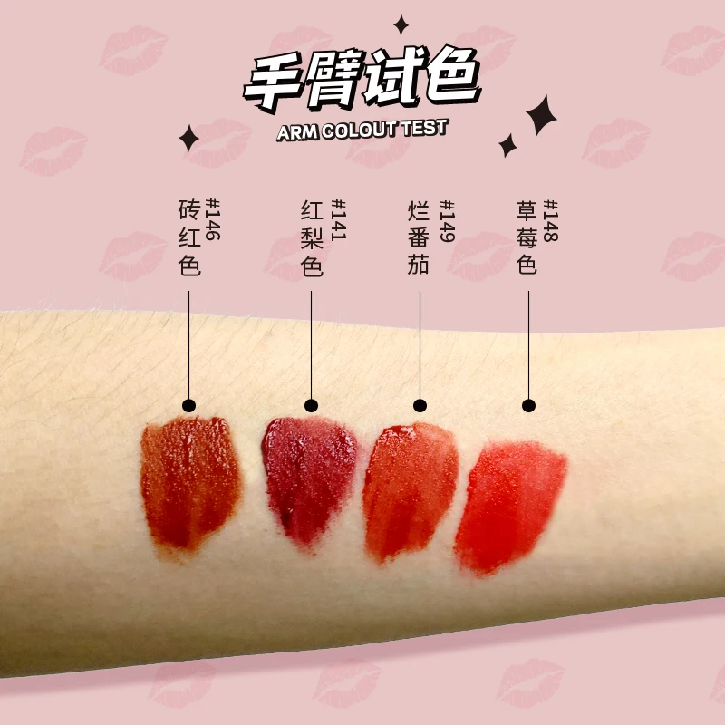 Красочный стойкий бархатный блеск для губ AKIACO с высоким пигментом, оптовая продажа