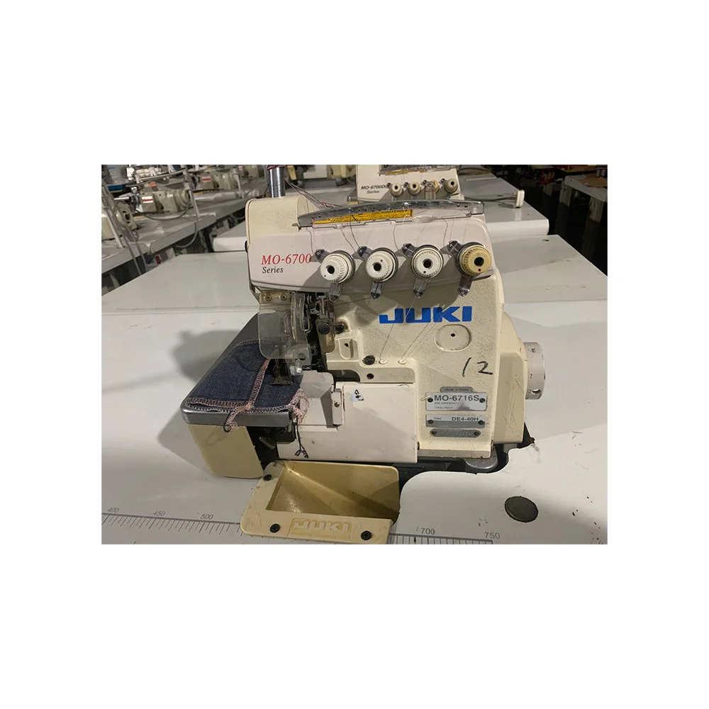 Nice quality used sewing machine jukis 6714S 4 threads overlock sewing machine made in Japan