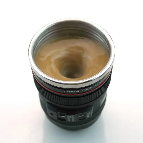 2021 High Quality New Fashion Stainless Steel Coffee Cup Camera Travel Lens Mug