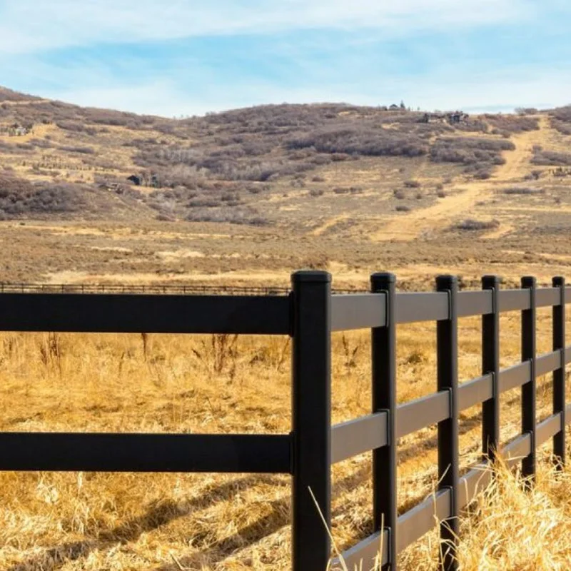 High quality cattle 4*6 vinyl pvc horse farm plastic fence 2 rail pvc fencing horse plastic fence