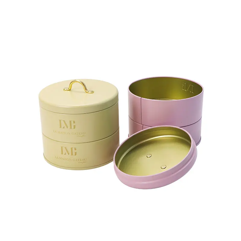 Custom Sweet Metal Box Colorful Coffee Tea Candy Empty Cookie Tinplate Can  Metal cans for sweets